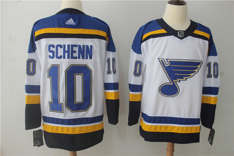 Men's St. Louis Blues Brayden Schenn #10 White Breakaway Jersey